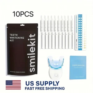 Zahnaufhellungsgel-Set 10-teilig - Smile Kit mit LED-Licht und Mundschale - Bild 1 von 8