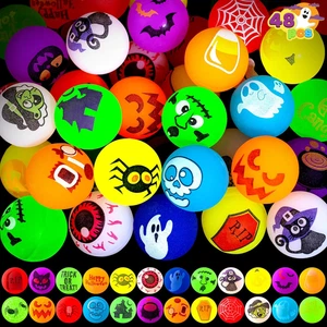 48 Stück Halloween Hüpfbälle für Kinder Geschenk, Glow in the Dark Hüpfbälle für - Bild 1 von 14