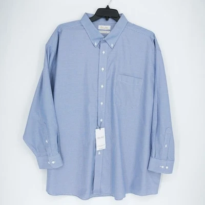 Camisa Roundtree & Yorke Etiqueta Dorada 20-34/35 GRANDE Azul Blanco Cuadros Sin Planchar Nueva con Etiquetas Foto 1 de 4