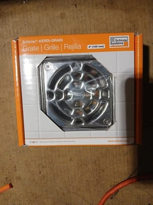 Kit de rejilla de drenaje Schluter Classic Kerdi - Cromo KD4GRKEP Foto 1 de 3
