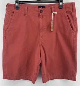 American Eagle Outfitters Longboard Chino Flat Front Red Shorts Mens 38x11 NWT - Picture 1 of 10