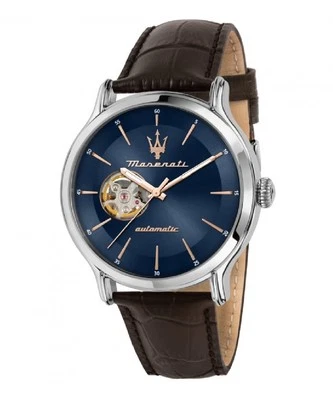 Orologio Automatico Uomo MASERATI EPOCA R8821118010 Pelle Marrone Blu - Immagine 1 di 4