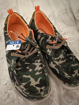 ZAPATOS INFORMALES NUEVOS SIN CORDONES PARA NIÑOS TALLA 2 M EDDIE BAUER LIAM CAMUFLAJE Foto 1 de 4