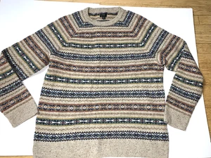J. Rundhals Pullover Rundhals Fair Isle Nordic Wolle XL - Bild 1 von 5