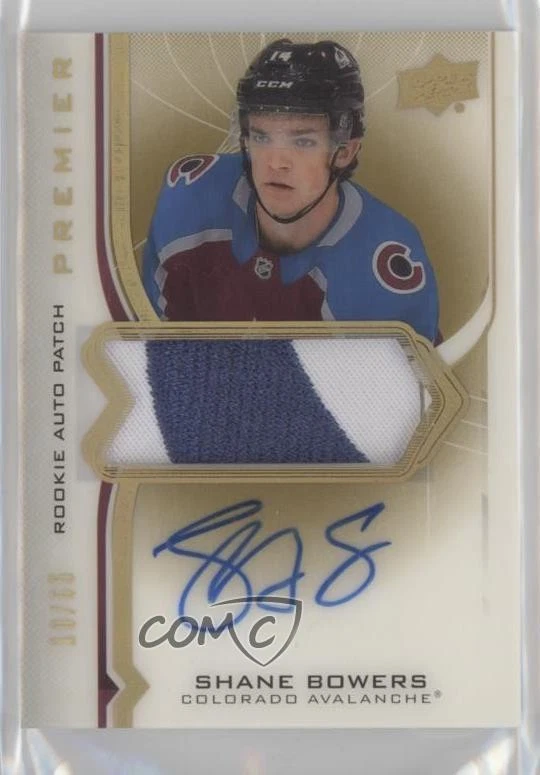 2020 Upper Deck Premier Acetate Rookie Gold /65 Shane Bowers RPA Patch Auto RC - Image 1 of 2