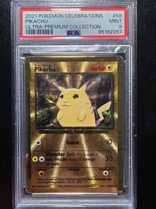 PSA 9 Metal Pikachu 58/102 - Celebrations Ultra Premium Collection Promo - Picture 1 of 4