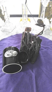 MANS Golf GIFT Coffee Cup  pewter print and 19th Hole Sculpture - Picture 1 of 8