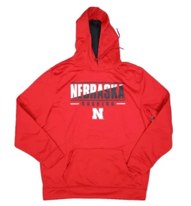 Nebraska Huskers Colosseum Slash Stack 2.0 Scarlet Red Pullover Hoodie Mens XL - Picture 1 of 12