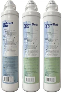 Filter Replacement Kit for QCRO Set of 3- 2 Carbon Block And 1 Sediment Filters - Picture 1 of 6