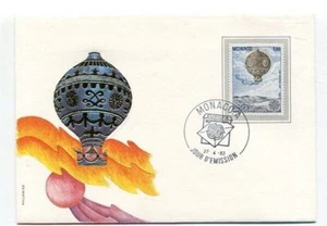 D21844 Hot Air Balloon Europa CEPT 1983 FDC Cover Monaco - Picture 1 of 1