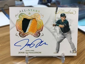 2019 Flawless ALL-STARS Josh Donaldson #5/5 Auto Game-Used Jersey OAKLAND - Picture 1 of 2