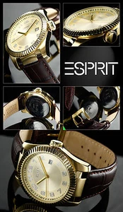 Esprit Luxury Unisex Watch Ribbed Bezel - Picture 1 of 1