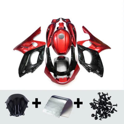 Red Black Full Fairing Kit for Yamaha YZF600R 1997 97 98-2007 Injection Bodywork - Imagem 1 de 4
