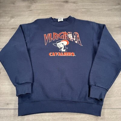 Sudadera vintage para mujer University of Virginia Cavaliers cuello redondo descolorida años 90 Foto 1 de 4