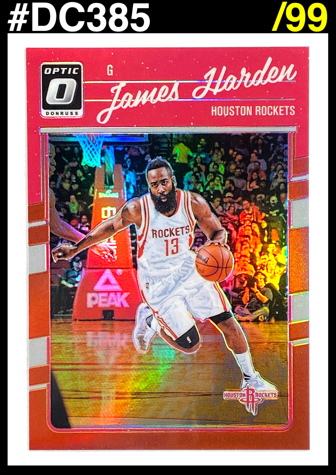2016-17 Panini Donruss Optic Red Prizm /99 James Harden #110