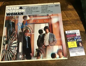Álbum de grabación de mujer firmado por Peter Asher "Peter & Gordon" sin disco con certificado de autenticidad JSA - Imagen 1 de 2