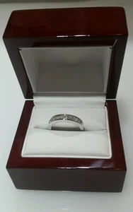 14K White Gold Princess Cut Diamond Bridal Wedding Band 0.45CT - Picture 1 of 6