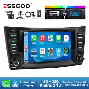 Für Mercedes Benz E Klasse W211 219 DAB+ Carplay Autoradio Android 13 GPS Kamera - Bild 1 von 22