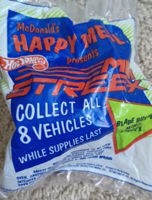 McDonalds Happy Meal Hot Wheels Mini Streex Blade Burner Vintage Toy 1992 NIP - image 1 of 2