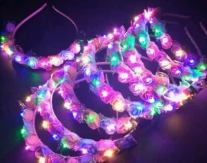 Light  up Floral Headband For Woman or Girls. Little girls love this headband  - Picture 1 of 9