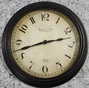 Sterling & Noble Round Decorative Wall Clock Tan & Black Nice - Picture 1 of 2