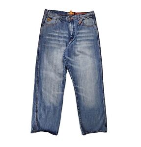 Akademiks Jeans Men's Size 38x32 Y2K Baggy Blue Medium Wash