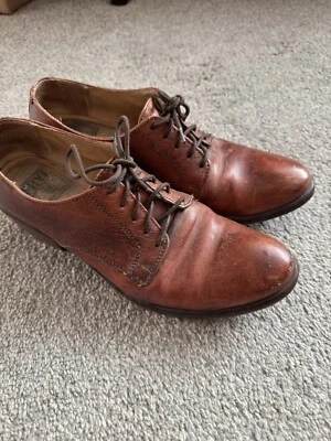 Zapato Oxford Frye Carson con Cordones Cuero Coñac Puntera Almendra Talla 7.5 Foto 1 de 4