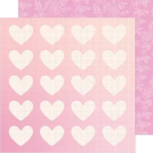 Popyy & Pear - Think Pink, love scrapbook paper, DS, American Crafts 25781 - Picture 1 of 1