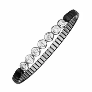 Magnetarmband Flexi Tennis Zirkonia Schwarz 2769 Gr. XL Magnetschmuck MAGNETIX - Bild 1 von 1