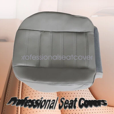 New FOR 2003 2004 2005 06 2007 Hummer H2 Driver Bottom Leather Seat Cover Gray - Image 1 of 4