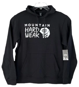 New! Mountain HardWare Hoodie Men’s Sz Medium (M) Big Logo ~Black  Outdoor - Picture 1 of 8