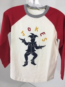 BODEN JOHNNIE B BOYS JOKES GRAPHIC T SHIRT IVORY/RED SIZE 5/6Y NEW $32 - Picture 1 of 4