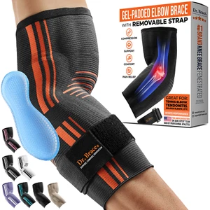 DR. BRACE Elite Elbow Brace with Silicon Pad and Removable Compression Strap - Picture 1 of 54