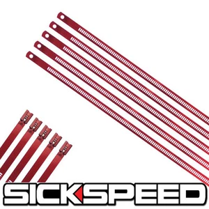 5 PC RED 12" STAINLESS STEEL CABLE ZIP TIE FOR MOTORCYCLE EXHAUST PIPE HEADER M2 - Bild 1 von 1