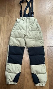VTG Mens Cabelas Goose Down Bibs Tan/Black Sz M Tall - Picture 1 of 5