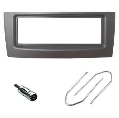 G.M. PRODUCTION Mascherina kit supporto autoradio 1 DIN (ISO) sola FIAT Grande Punto grigia GRAY