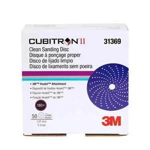 3M 31369 Cubitron II Hookit 5 in. 180+ Grit Clean Sanding Abrasive Disc 50 Discs - Picture 1 of 1