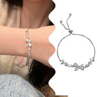 Shiny Zircon Bowknot Bracelet Women Silver Color Crystal Bow Bangles Irregular i