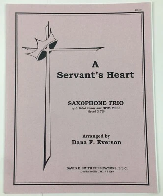 Trío de saxofón A Servant's Heart partituras sagradas Dana F Everson con piano Foto 1 de 4