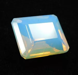 67.00 Ct Fire Natural White Opal Australian Emerald Cut Loose Gemstone Certified - Picture 1 of 8