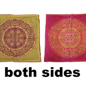 pillow cover SURYA wool weave floral 19x19 zip close NWT 1 cover boho hippie - Picture 1 of 10