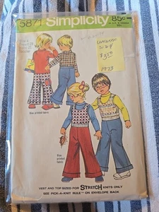 Simplicity  Toddlers Pullover Vest Top Wide-Leg Pants Pattern 5871 Size 4 UC - Picture 1 of 2