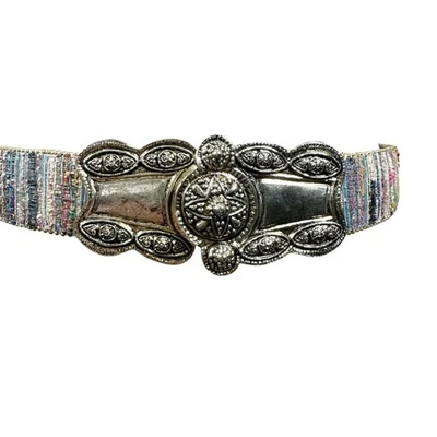 Vintage Elite California Boho Belt Statement Woven Beaded Adjustable Size S/M - Image 1 of 4