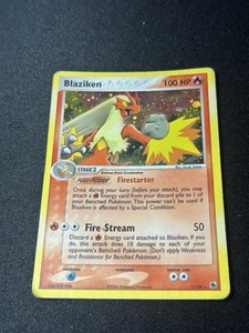 Pokémon TCG Blaziken EX Ruby and Sapphire Holo Rare Card 3/109 2003 - Picture 1 of 2