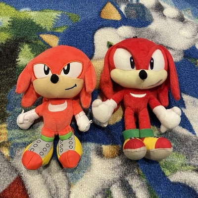 Sonic The Hedgehog KNUCKLES Lote de Pelúcia Jakks Clip-On 7" Usado - Imagem 1 de 4