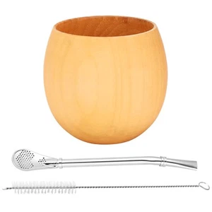 Yerba KüRbis Mate Tee Set Handgemachte Naturholz Kaffee Wasser Mate Ta8623 - Bild 1 von 17