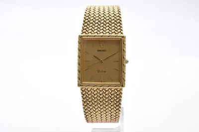 [Exc+5] SEIKO Dolce 9531-5100 25mm Gold Dial Quartz Vintage Men's Watch JAPAN - Image 1 of 4