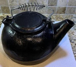 Vintage Gusseisen Holzofen Dampfgarer Wasserkocher 3 Qt Luftbefeuchter Camping Herd Wasser - Bild 1 von 6