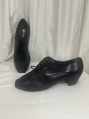 Dancesport by Capezio Mens Dance Shoes Black Leather Never Worn Size 11 1/2 W - Image 1 of 4