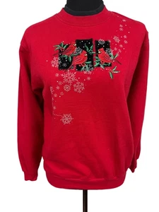 Vintage Trillogy By Morning Sun Christmas Cardinal Sweatshirt SZ S/C - Picture 1 of 7